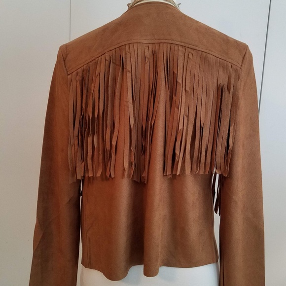 Glam Girl Fashion Jackets & Blazers - LAST ONE!  NWT Faux Suede Boho Fringe Trim Jacket